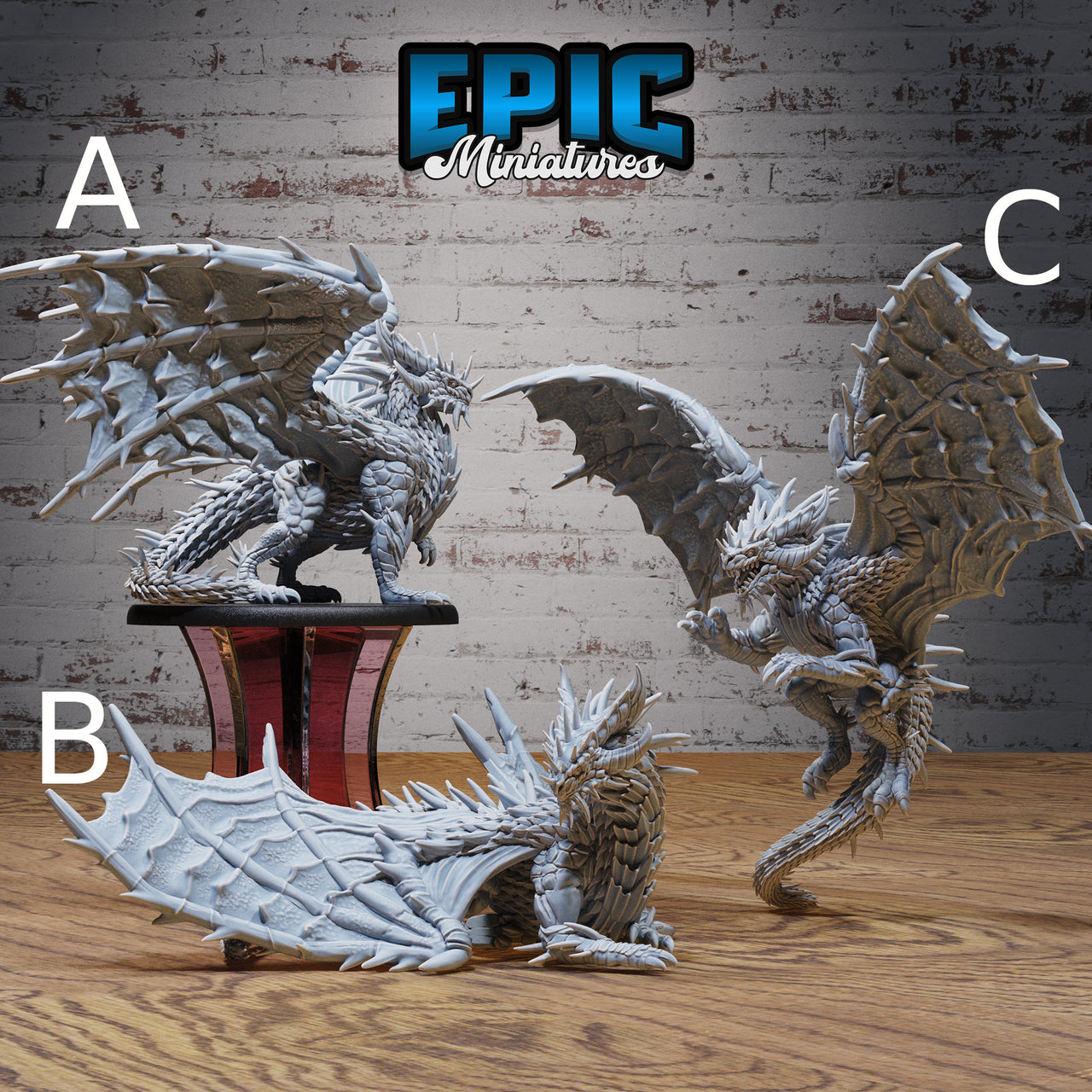 Cactus Dragon - Epic Miniatures | 28mm | 32mm | Fantasy Wild West | Thorn | Spiked | Green | Desert