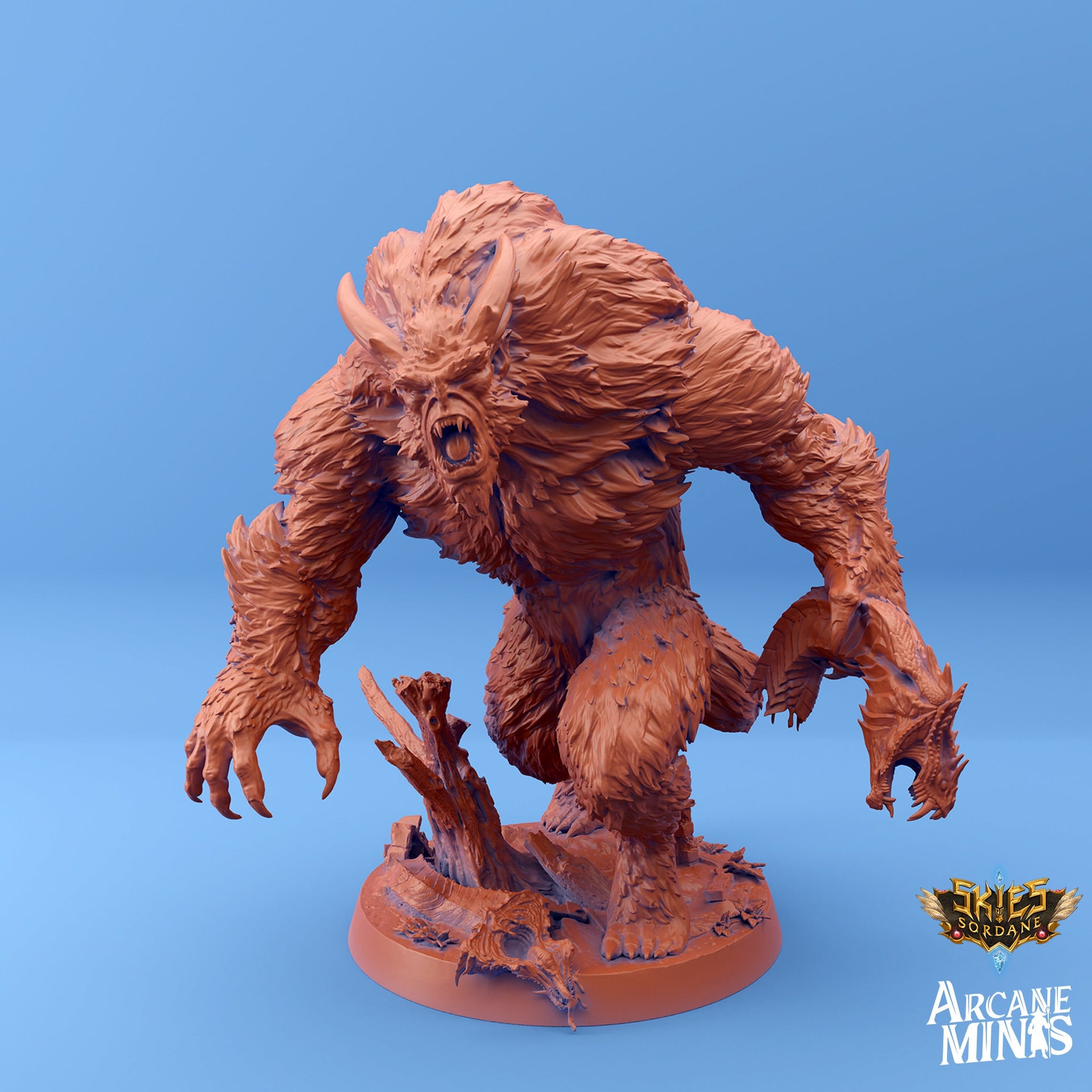 Grimhulk Greyback, Yeti - Arcane Minis | 32mm | Werewolf | Demon | Sasquatch | Bigfoot | 75mm Base