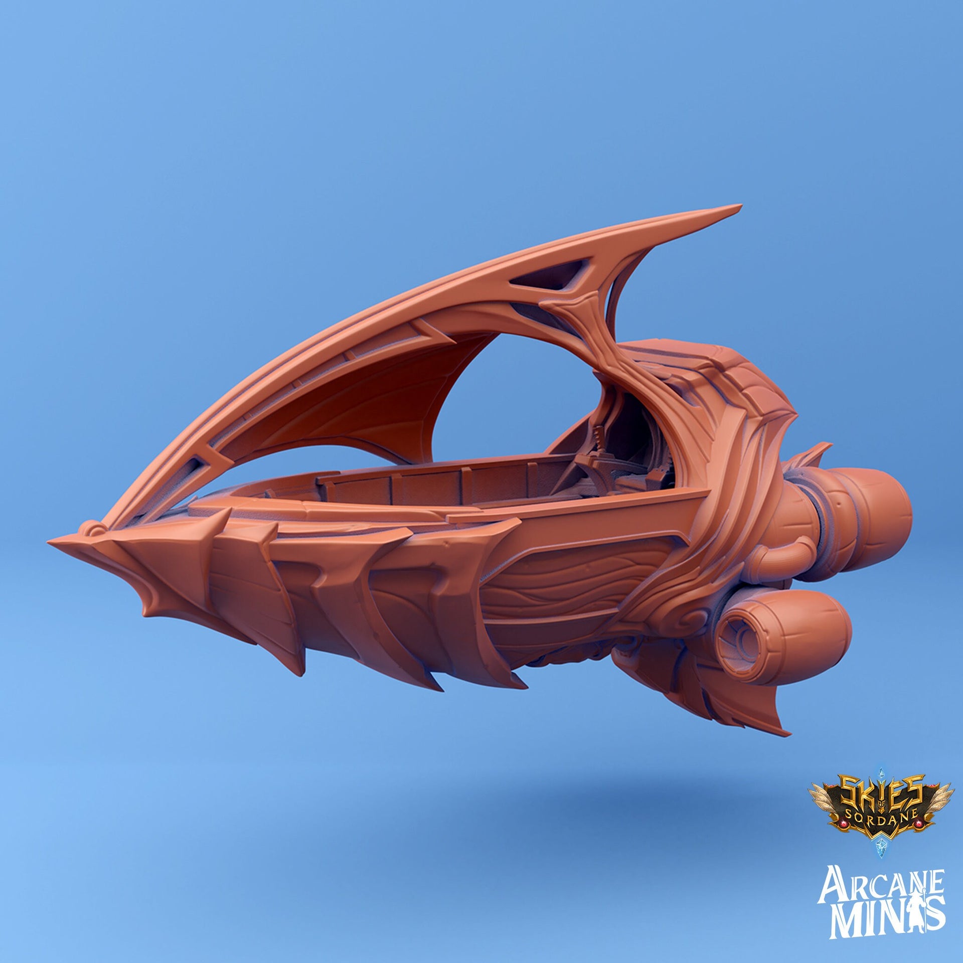 Vape Racing Skiff - Arcane Minis | 32mm | Scout | Airship | Sails | Pirate Ship