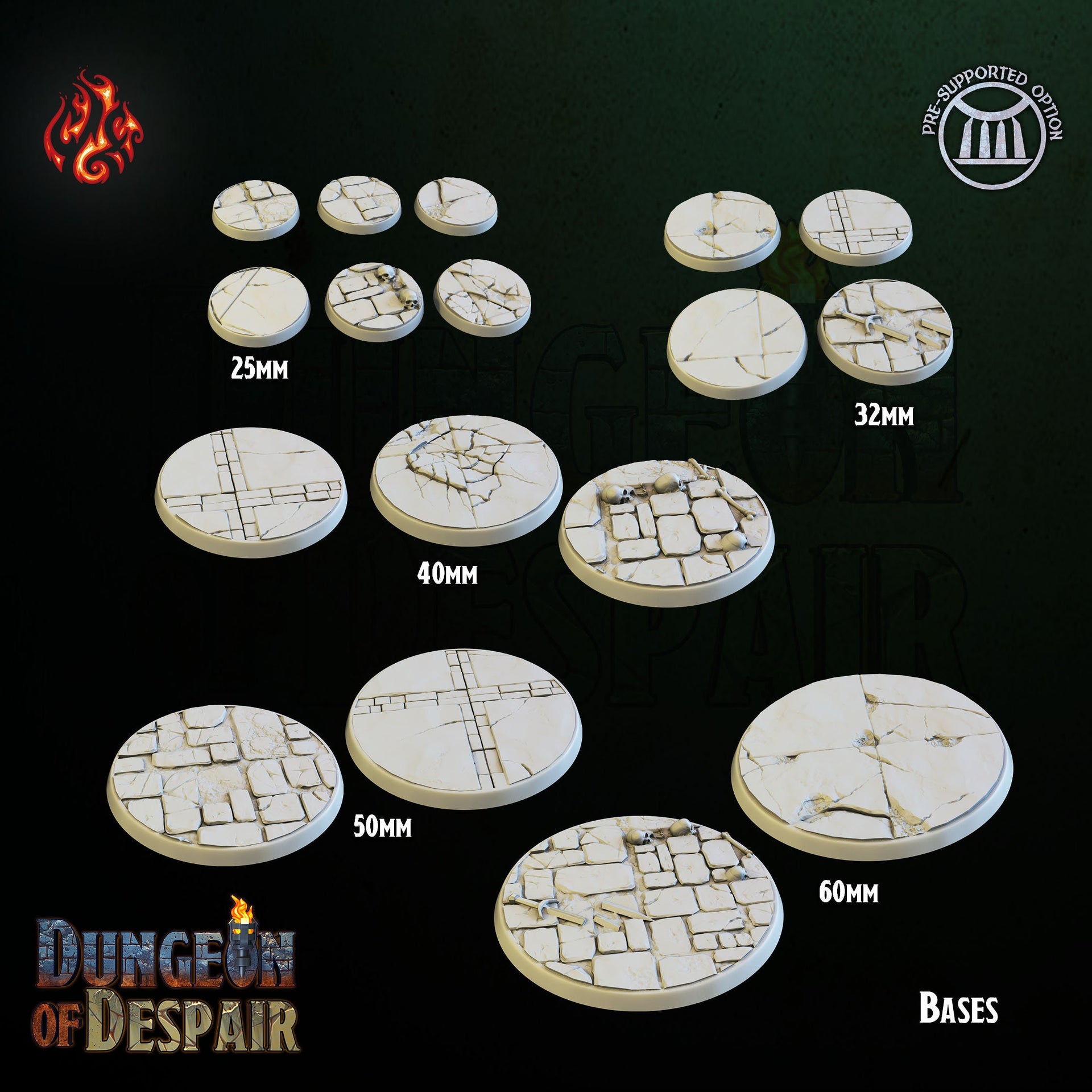Dungeon Bases - Crippled God Foundry, Dungeon of Despair | 32mm | Stone | Flagstone | Castle