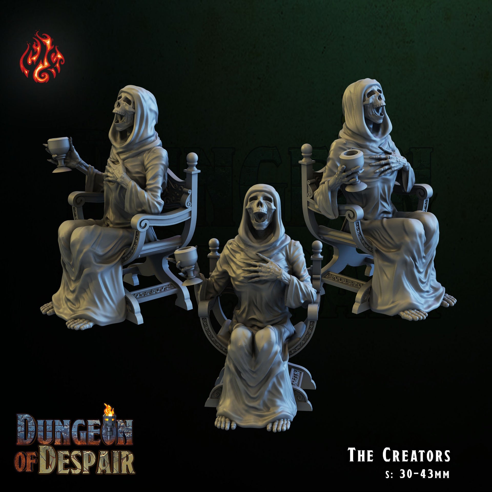 The Creators - Crippled God Foundry, Dungeon of Despair | 32mm | Evil Lords | Skeleton | Zombie | Lich