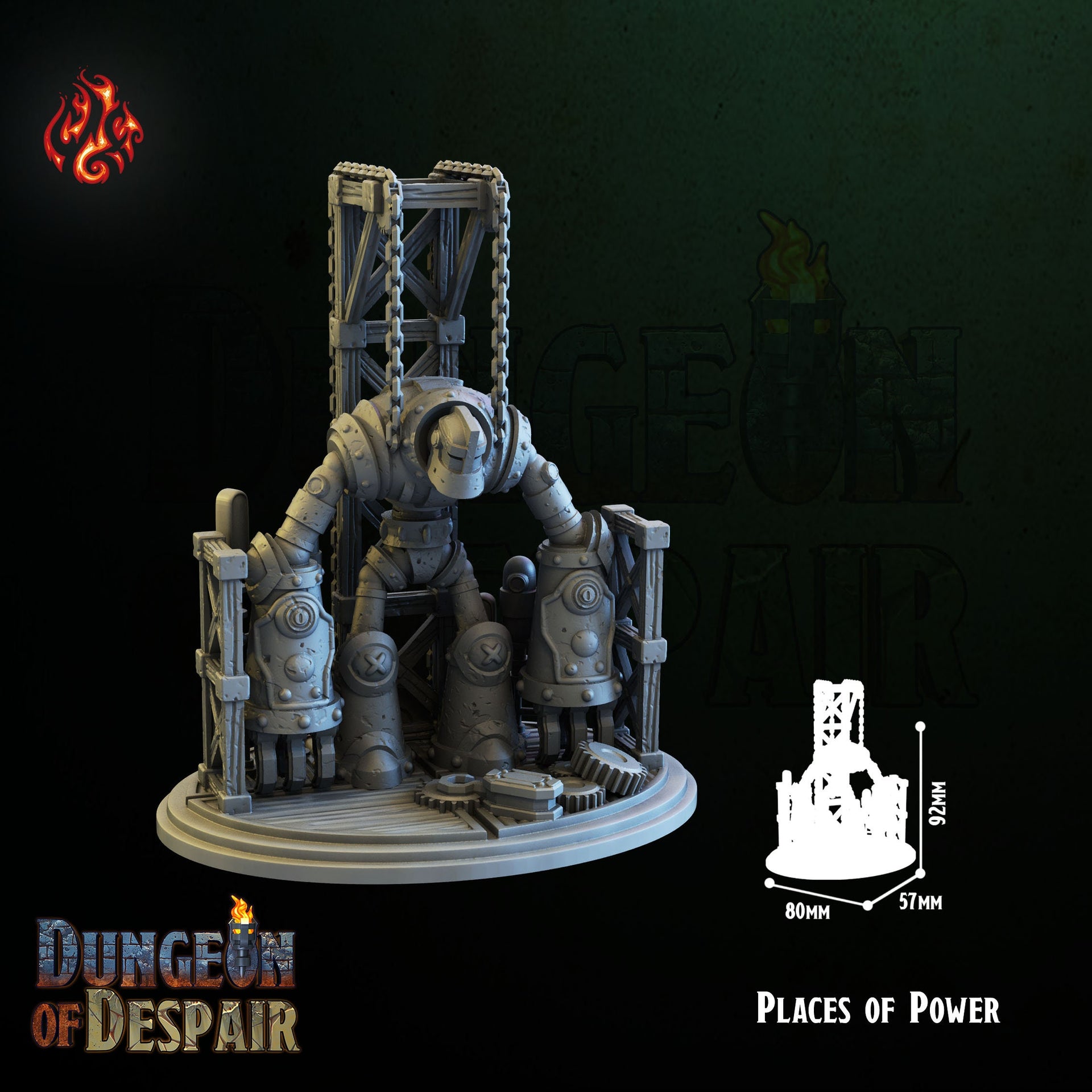 Golem Terrain - Crippled God Foundry, Dungeon of Despair | 32mm | Places of Power | Workshop | Statue | Robot