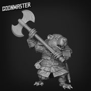 Beaver Logsplitter - Goonmaster | Battle Beavers | Miniature | Wargaming | Roleplaying Games | 32mm | Axe | Fighter | Soldier