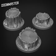 25mm Stump Bases - Goonmaster | Miniature | Koala Combat Club | Wargaming | Roleplaying Games | 32mm | Log | Forest
