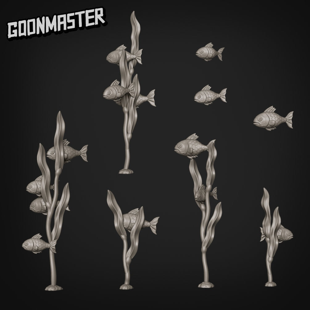 Fish - Goonmaster Basing Bits | Miniature | Wargaming | Roleplaying Games | 32mm | Basing Supplies | Underwater | Swimming