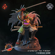 Osoroshi, the Tyrant, Demon Samurai - Crippled God Foundry - Demons of the Rising Sun | D&D | 32mm | Devil | Hobgoblin