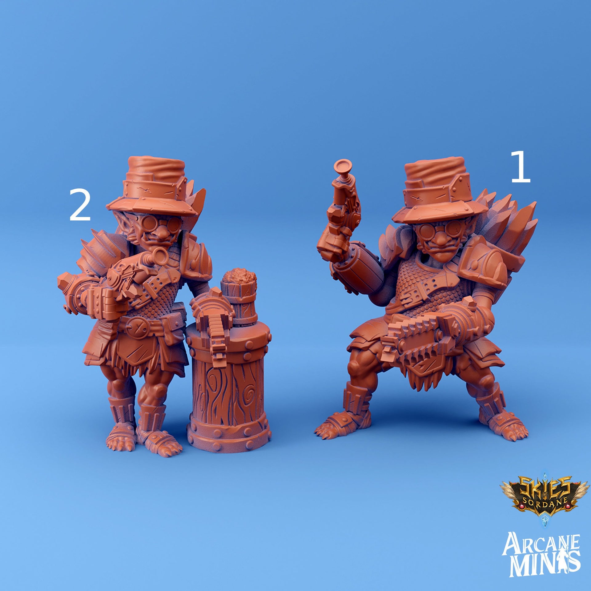 Goblin Rogue - Arcane Minis | 32mm | Scrapper Pirate | Soldier | Bandit | Mercenary | Artificer | Engineer