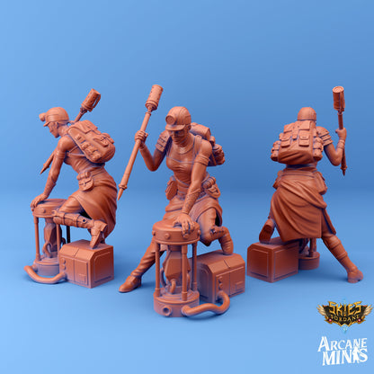 Human Tinkerer - Arcane Minis | 32mm | Scrapper Pirate | Soldier | Bandit | Mechanic | Inventor | Engineer | Artificer
