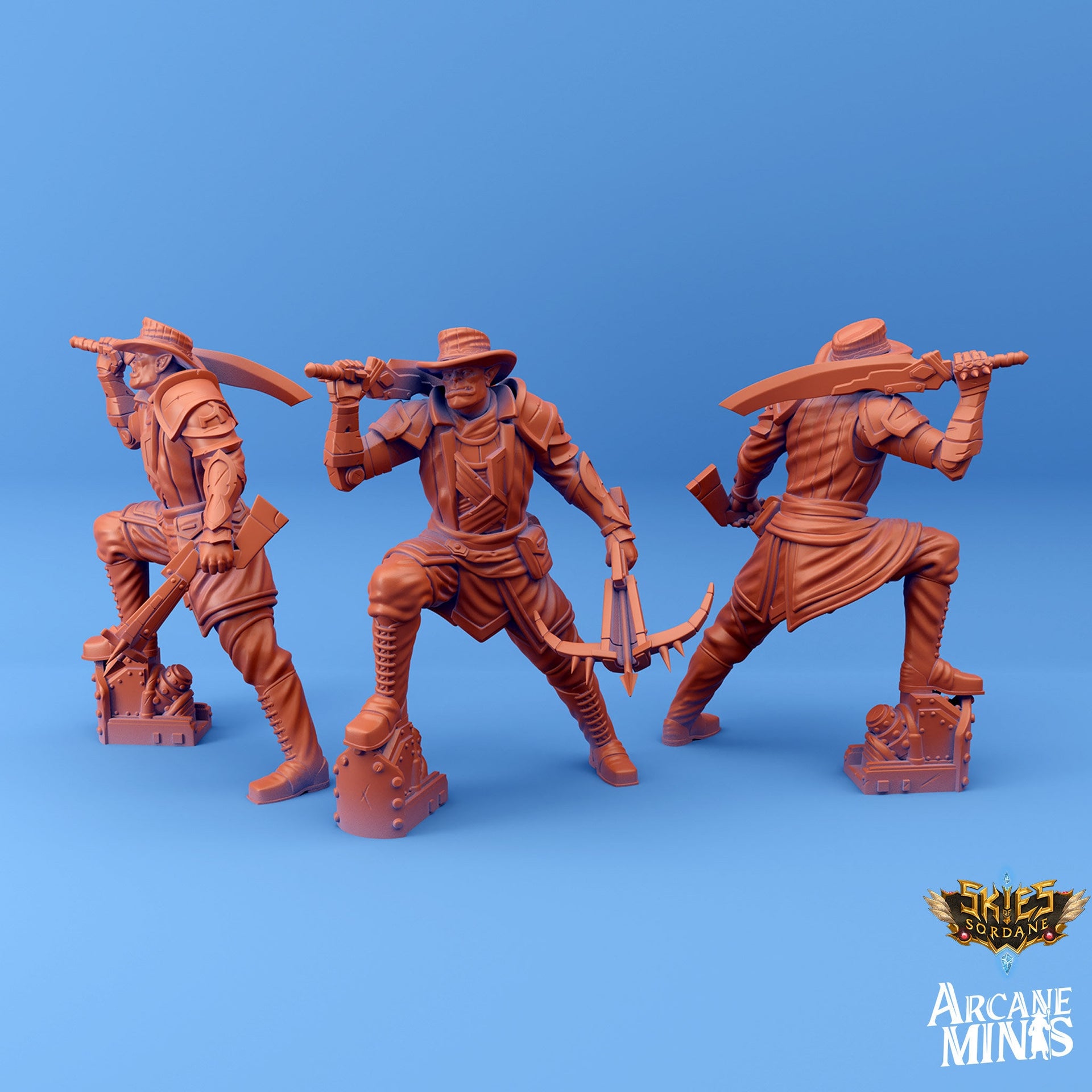 Orc Bard - Arcane Minis | 32mm | Scrapper Pirate | Soldier | Bandit | Rogue | Lute | Crossbow