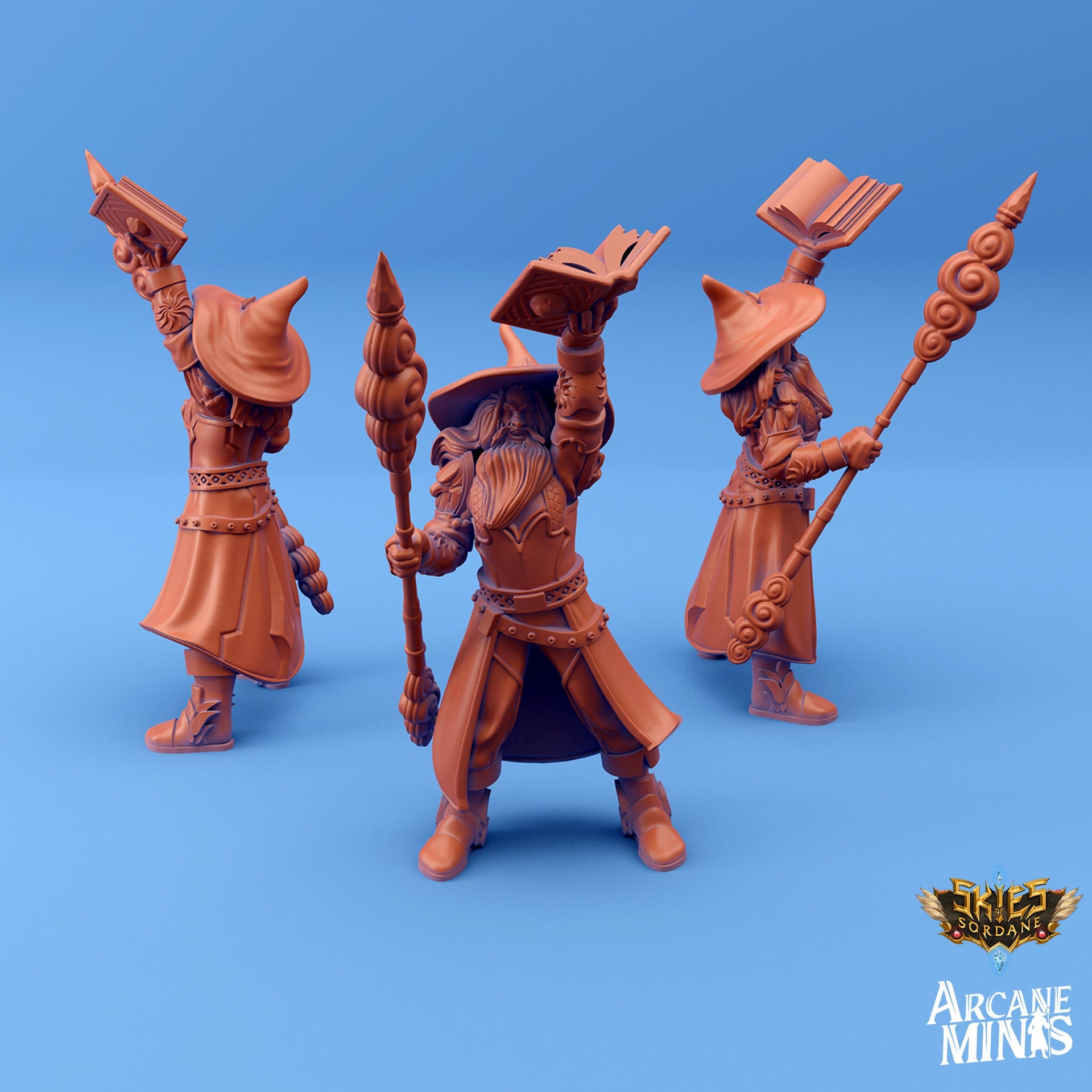 Human Wizard - Arcane Minis | 32mm | Artificers Guid | Steampunk | Sorcerer | Mage