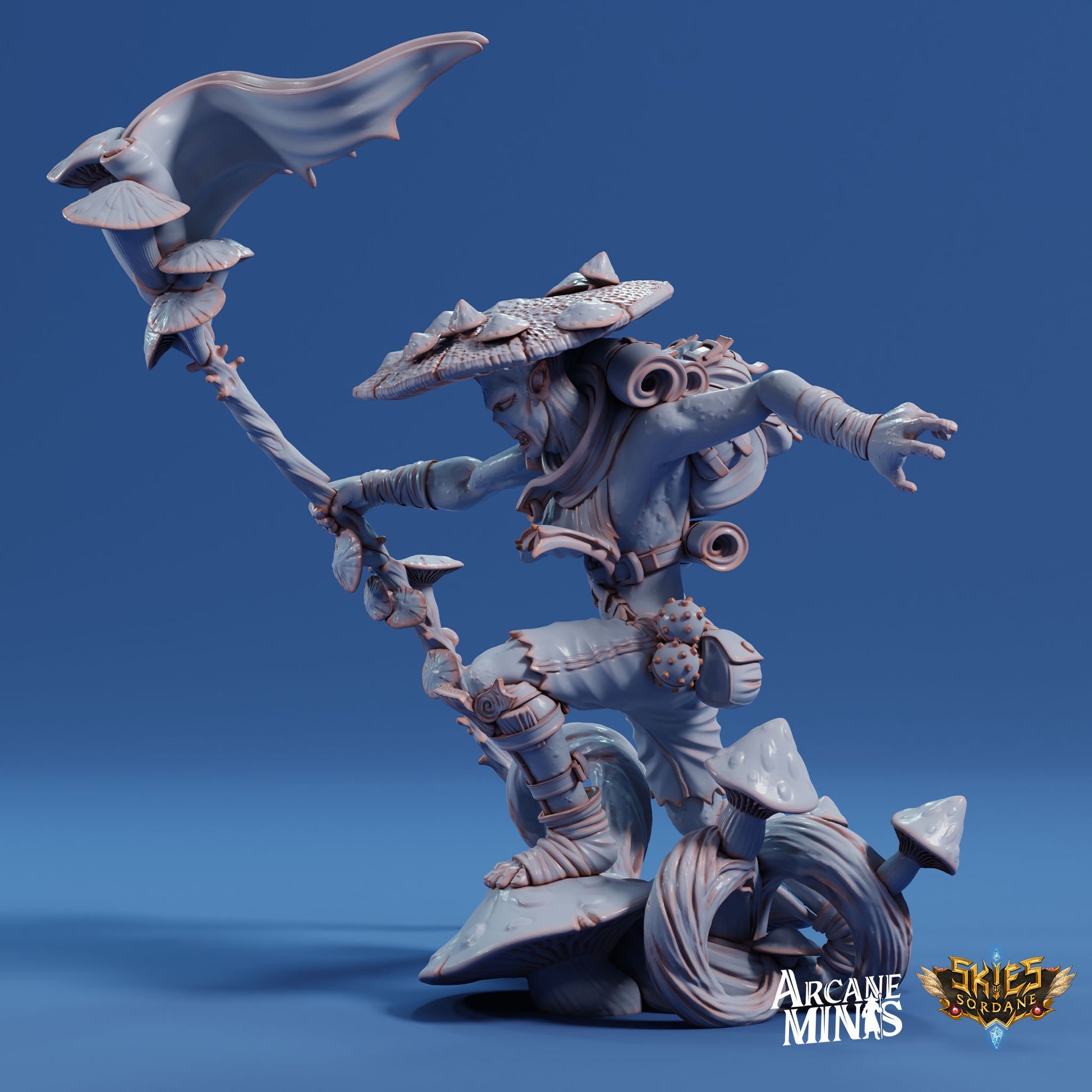 Fungarii Druid - Arcane Minis | 32mm | Junkers Plight | Alien | Mushroom | Fungus | Mold | Priest
