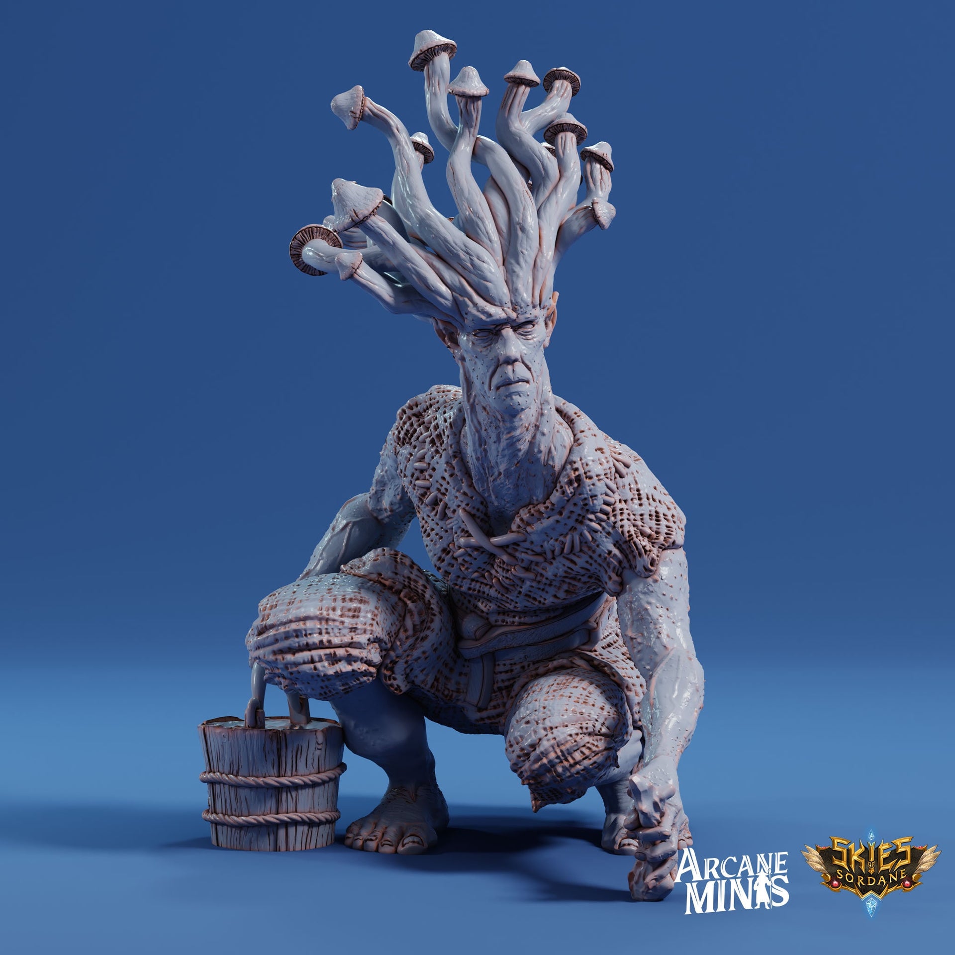 Fungarii Villager 2 - Arcane Minis | 32mm | Junkers Plight | Alien | Mushroom | Fungus | Mold | Townsfolk