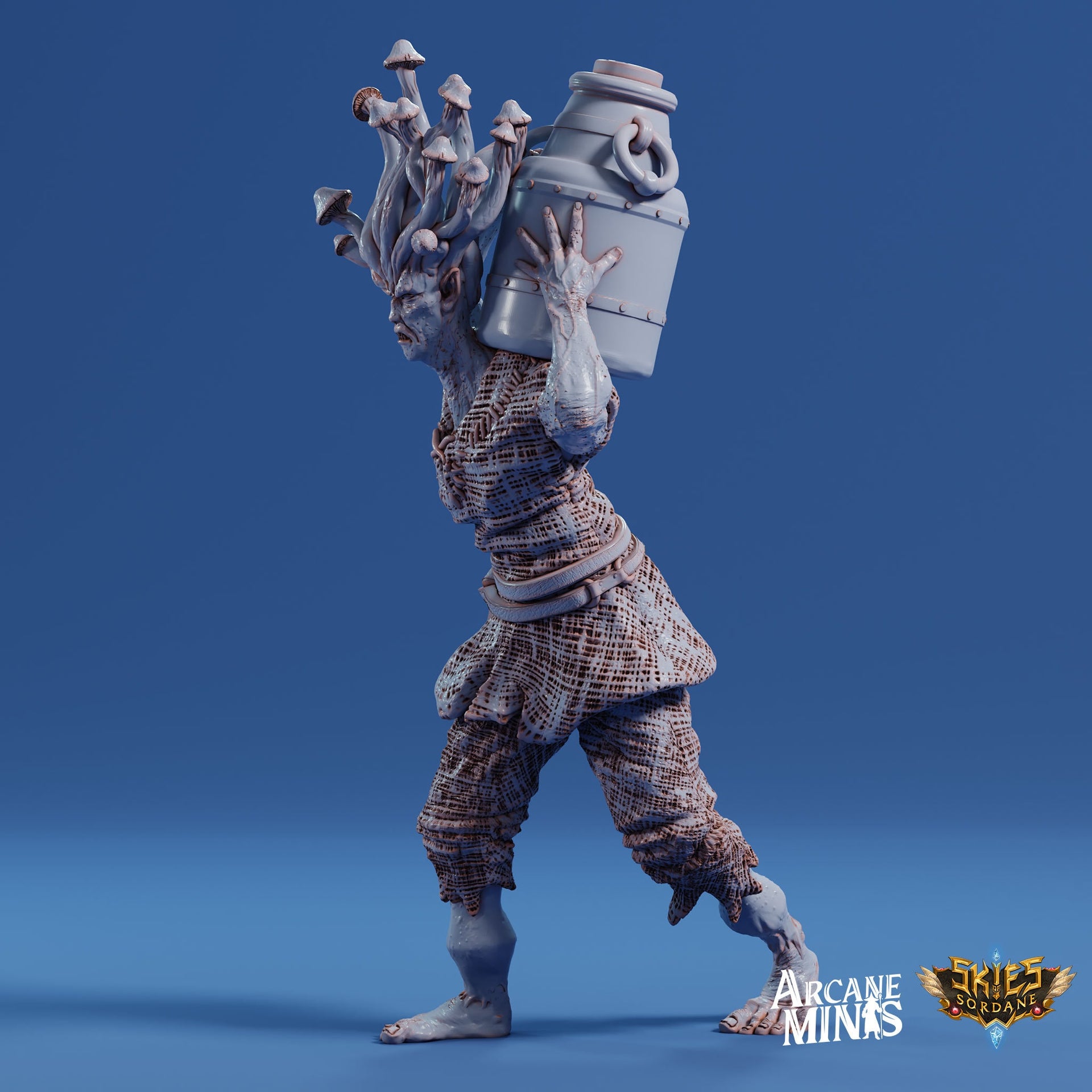 Fungarii Villager 2 - Arcane Minis | 32mm | Junkers Plight | Alien | Mushroom | Fungus | Mold | Townsfolk