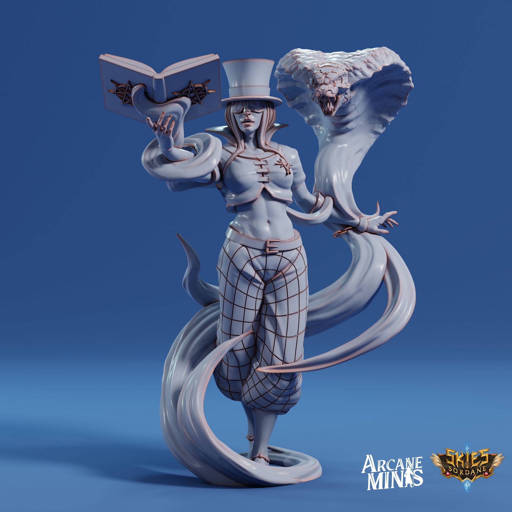 Human Illusionist - Arcane Minis | 32mm | Cirque du Sordane | Performer | Circus | Magician | Summoner | Steampunk | Wizard