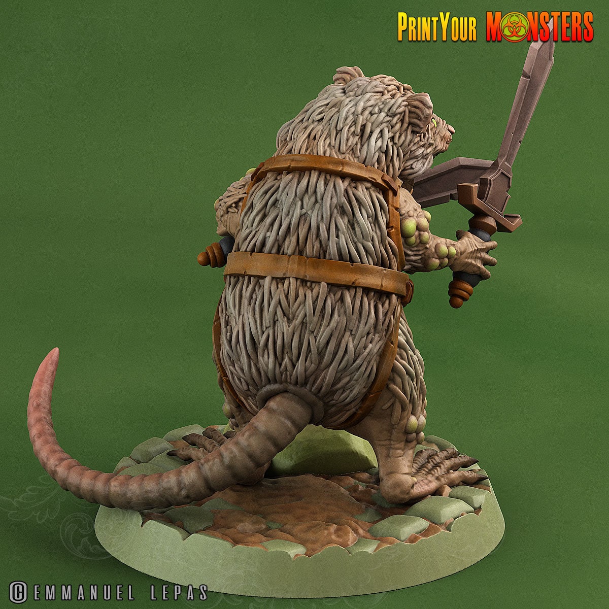 Toxic Rat Soldiers - Print Your Monsters | Toxic | Rat Dominion| 32mm | Axe | Sword | Poison | Vermin | Ratfolk | Ratmen