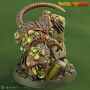 Mutant Toxic Rat - Print Your Monsters | Toxic | Rat Dominion| 32mm | Vermin | Sewer | Fungus | Experiment