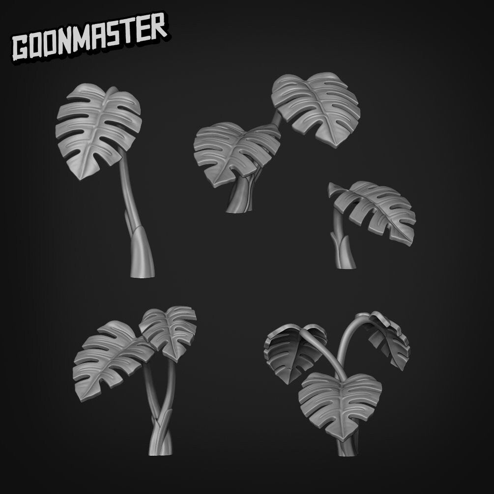 Monstera Deliciosa - Goonmaster Basing Bits | Miniature | Wargaming | Roleplaying Games | 32mm | Basing Supplies | Tropical