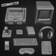Retro Tech - Goonmaster Basing Bits | Miniature | Wargaming | Roleplaying Games | 32mm | Basing Supplies | CRT | Console | Handheld