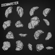 Round Rocks - Goonmaster Basing Bits | Miniature | Wargaming | Roleplaying Games | 32mm | Basing Supplies | Rubble | Stone