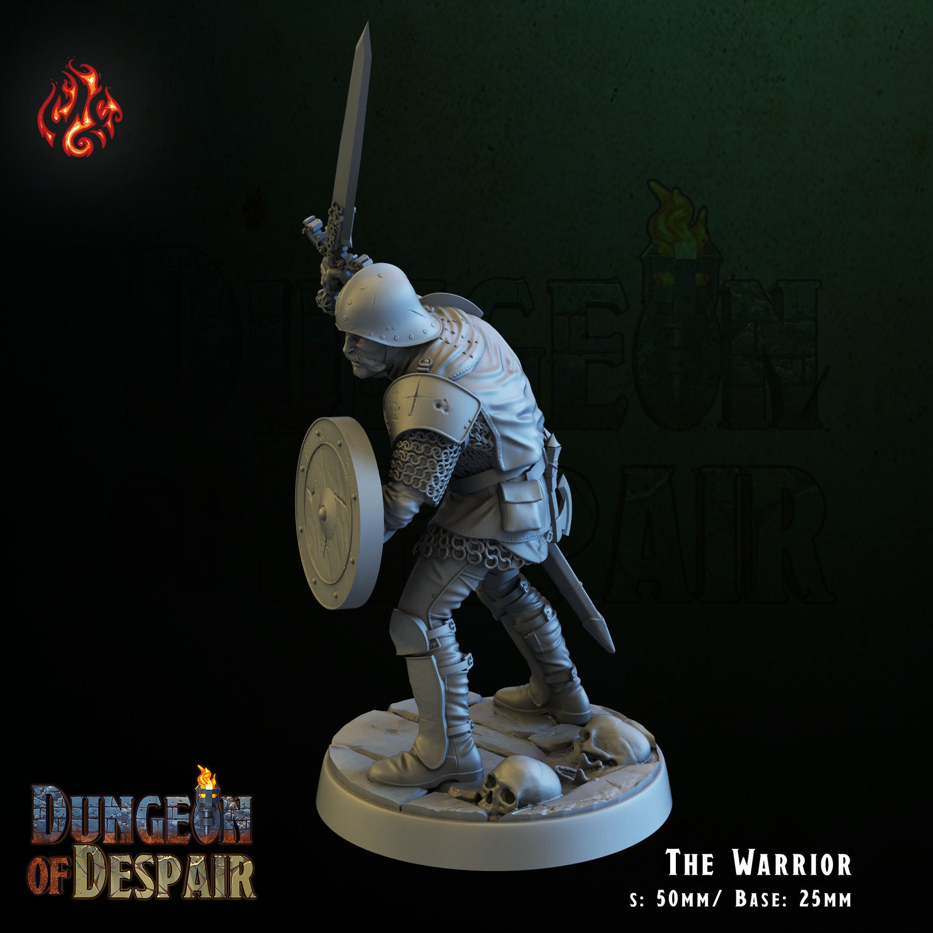 Warrior - Crippled God Foundry, Dungeon of Dispair | 32mm | Fighter | Soldier | Knight | Mercenary