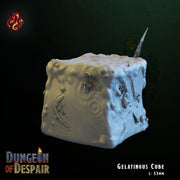 Gelatinous Cube - Crippled God Foundry, Dungeon of Despair | 32mm | Evil Dwelver | Transparent | Slime | Ooze