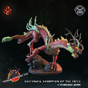 Cheivnaig, Champion Of The Skies, Lung Dragon - Crippled God Foundry - Demons of the Rising Sun | D&D | 32mm | Drake | Serpent