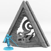 Alien Pyramid Portal and Effect - Print Your Monsters, Fantastic Portals | 32mm | Ancient | Temple | Stone | Crystal