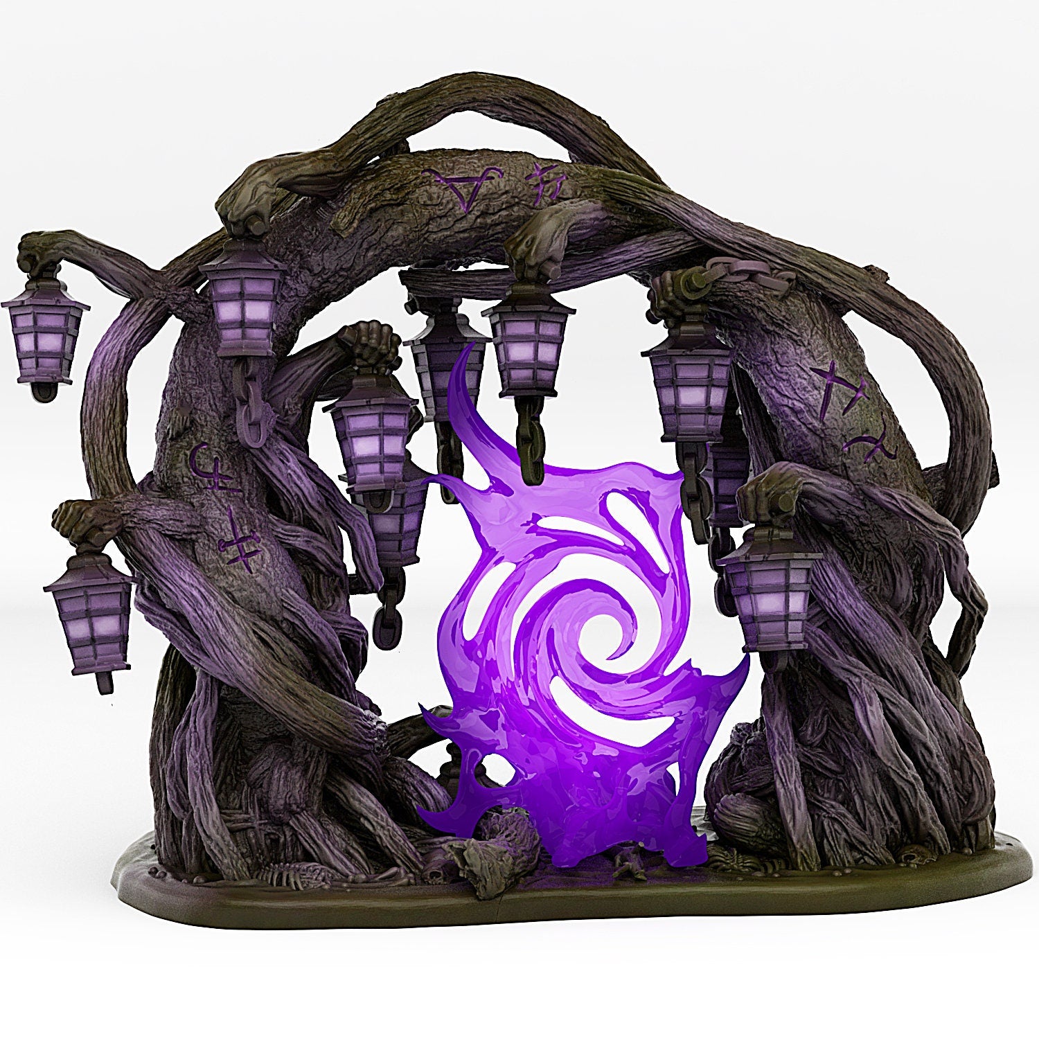 Creepy Forest Portal With Its Dark Magic Effect - Print Your Monsters, Fantastic Portals | 32mm | Lantern | Teleporter