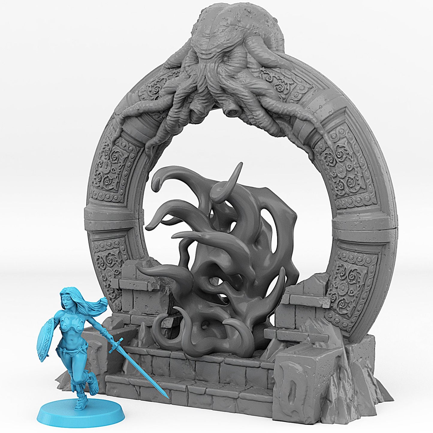Cthulhu's Portal With Its Tentacle Effect - Print Your Monsters, Fantastic Portals | 32mm | Elder god | Teleporter