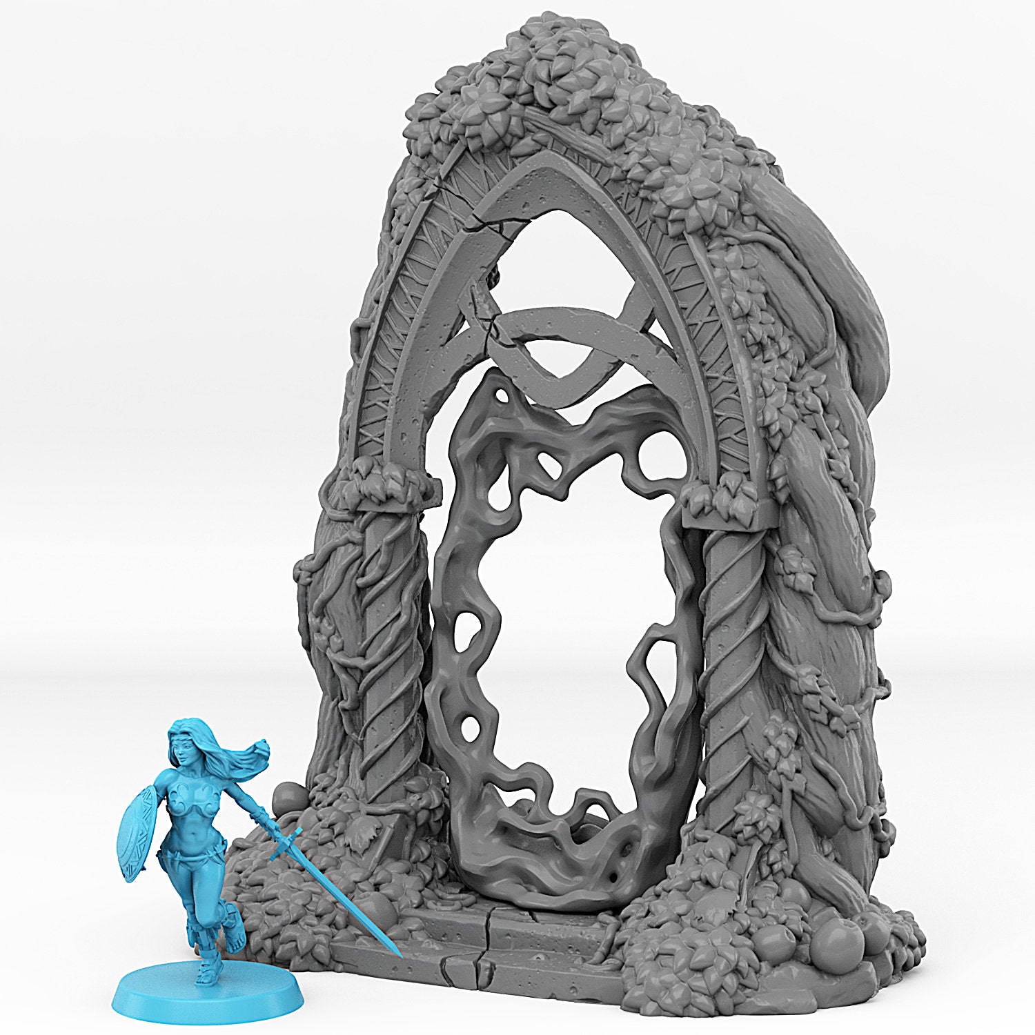 Elfic Portal With Its Magic Barrier - Print Your Monsters, Fantastic Portals | 32mm | Elven | Teleporter