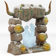 Northmen Portal With Its Snowy Effect - Print Your Monsters, Fantastic Portals | 32mm | Viking | Tribe | Rune