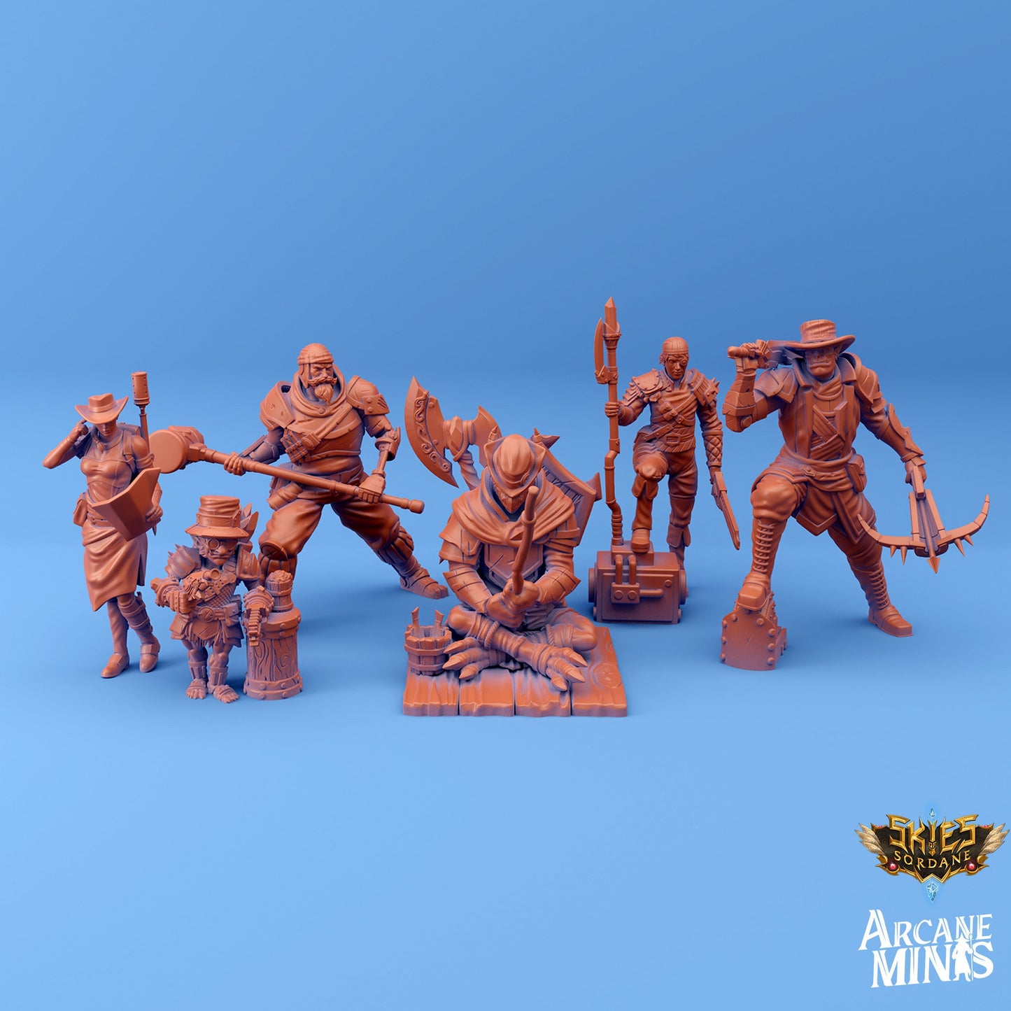 Human Barbarian - Arcane Minis | 32mm | Scrapper Pirate | Soldier | Bandit | Mercenary | Bruiser | Fighter