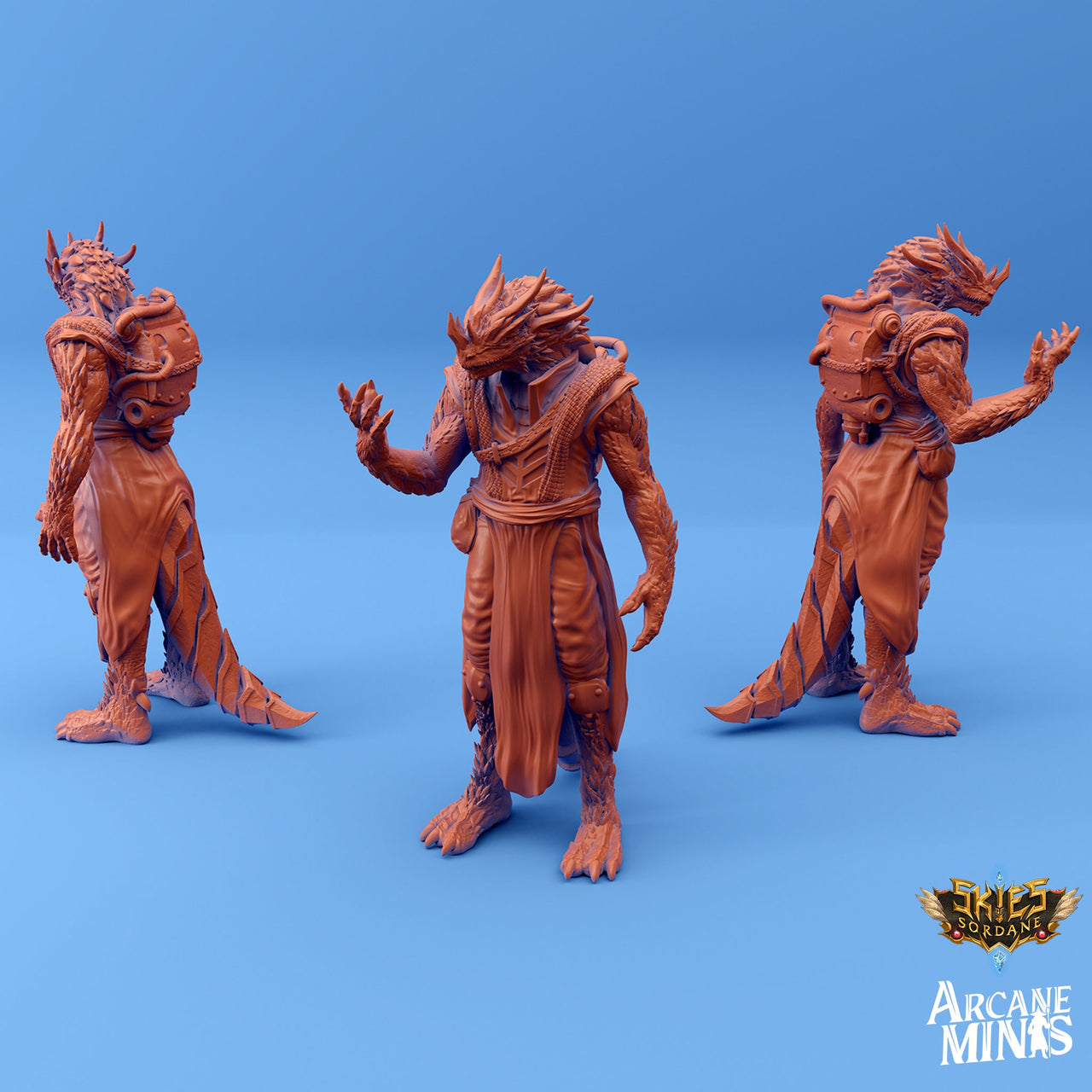 Dragonborn - Arcane Minis | 32mm | Pirate | Deckhand | Traveler | Merchant | Lizardman