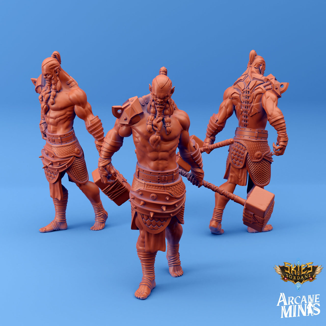 Orc Mechanic - Arcane Minis | 32mm | Pirate | Deckhand | Traveler | Merchant | Fighter | Barbarian