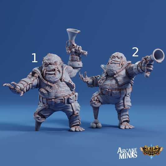 Anoran Barge Captain - Arcane Minis | 32mm | Junkers Plight | Rogue | Bandit | Pirate | Alien