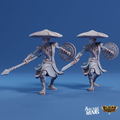 Fungarii Guard- Arcane Minis | 32mm | Junkers Plight | Alien | Mushroom | Fungus | Mold | Soldier | Warrior