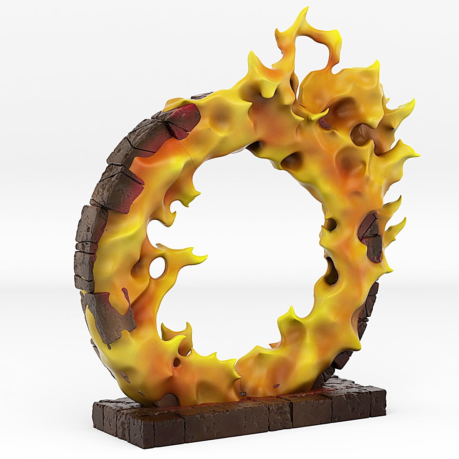 Fire Elemental Portal - Print Your Monsters, Fantastic Portals | 32mm | Temple | Runes