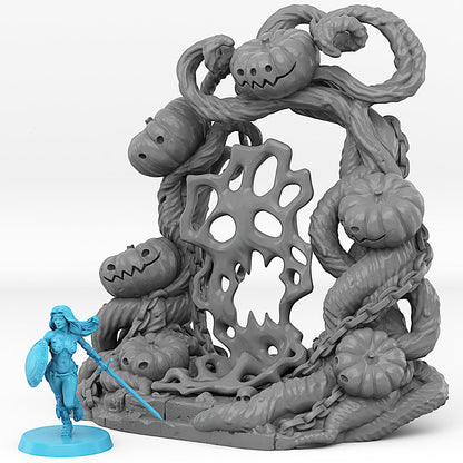 Pumpkins Portal With Its Creepy Effect - Print Your Monsters, Fantastic Portals | 32mm | Fall | Haloween | Vines