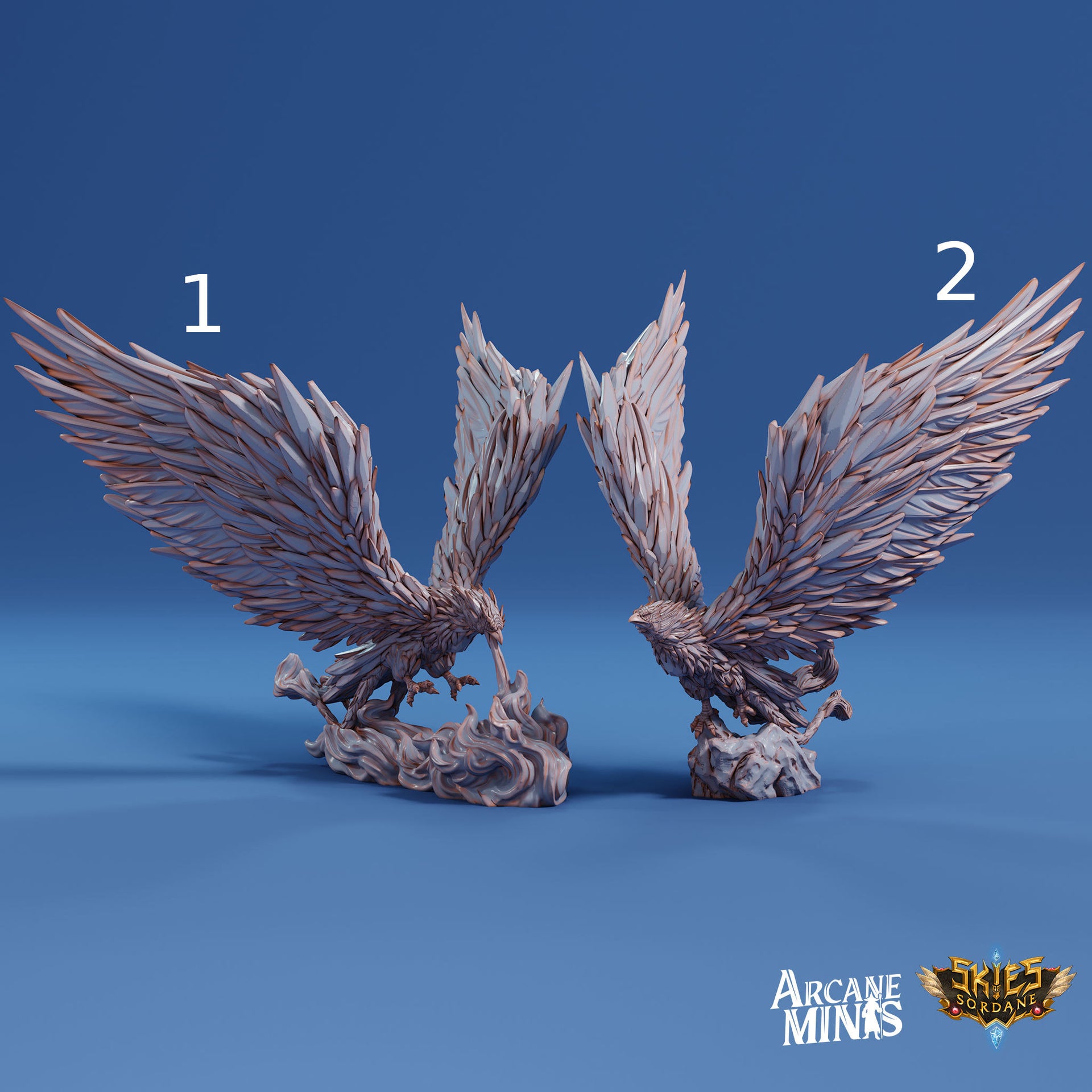 Crystal Flamehawk - Arcane Minis | 32mm | Cirque du Sordane | Phoenix | Fire Bird | Eagle