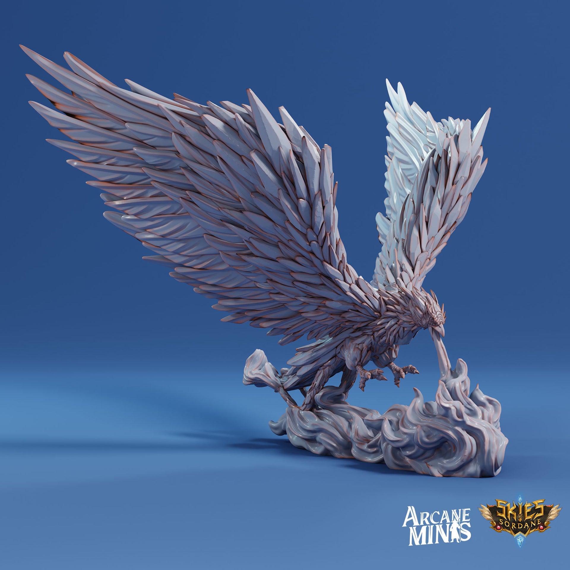 Crystal Flamehawk - Arcane Minis | 32mm | Cirque du Sordane | Phoenix | Fire Bird | Eagle