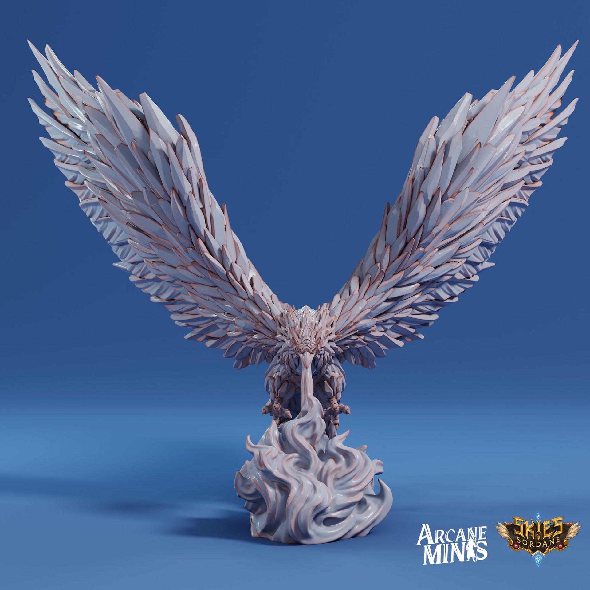 Crystal Flamehawk - Arcane Minis | 32mm | Cirque du Sordane | Phoenix | Fire Bird | Eagle