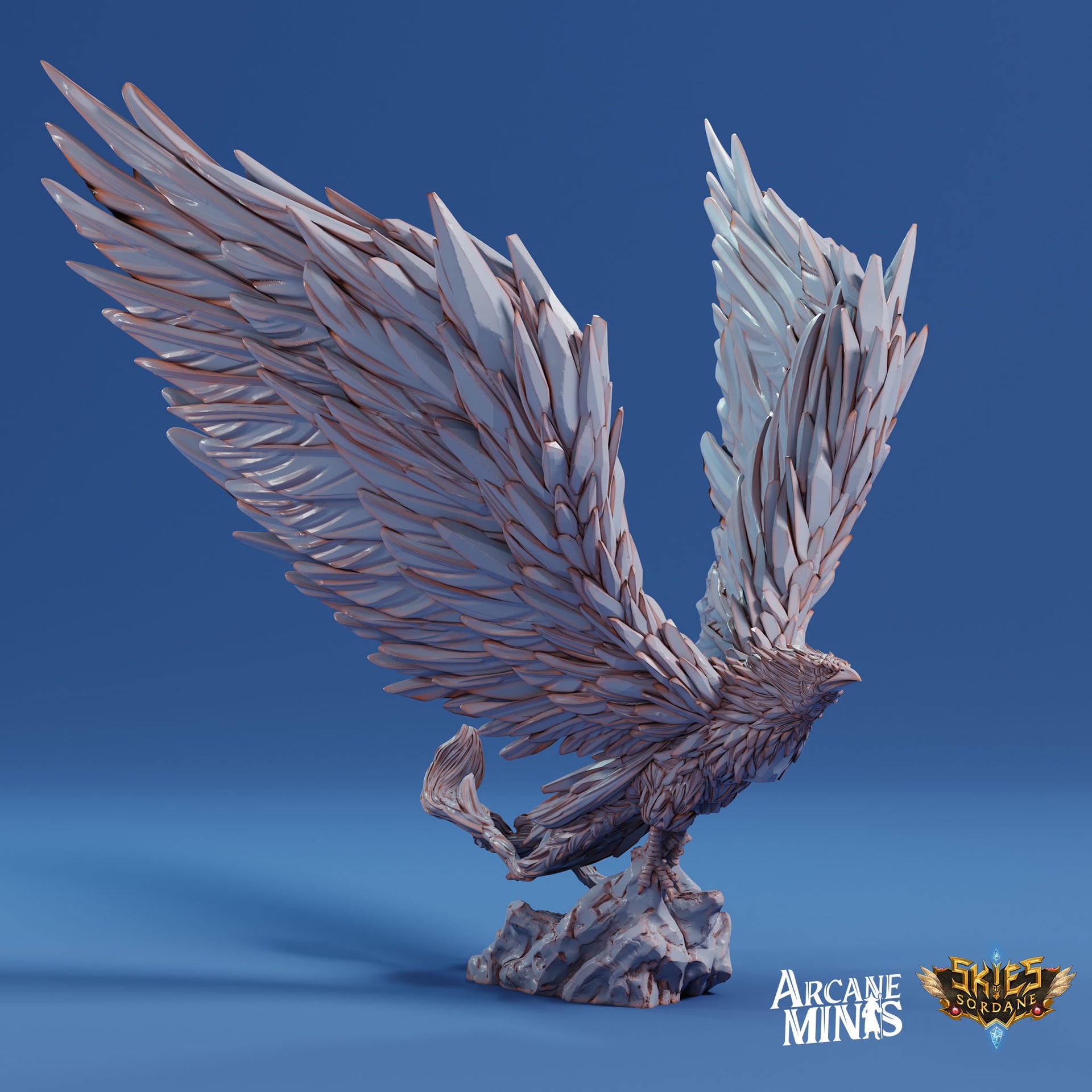 Crystal Flamehawk - Arcane Minis | 32mm | Cirque du Sordane | Phoenix | Fire Bird | Eagle