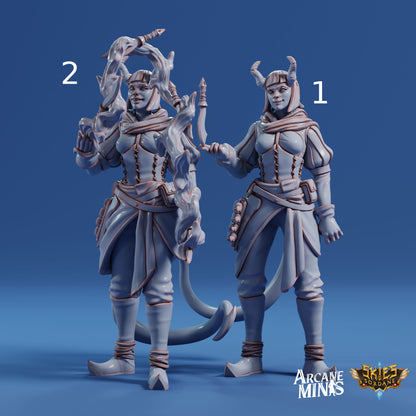 Tiefling Knife Jugglerr - Arcane Minis | 32mm | Cirque du Sordane | Performer | Circus | Rogue | Assassin