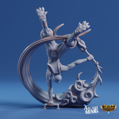 Warrel Acrobat - Arcane Minis | 32mm | Cirque du Sordane | Performer | Circus | Rogue | Rabbit Folk