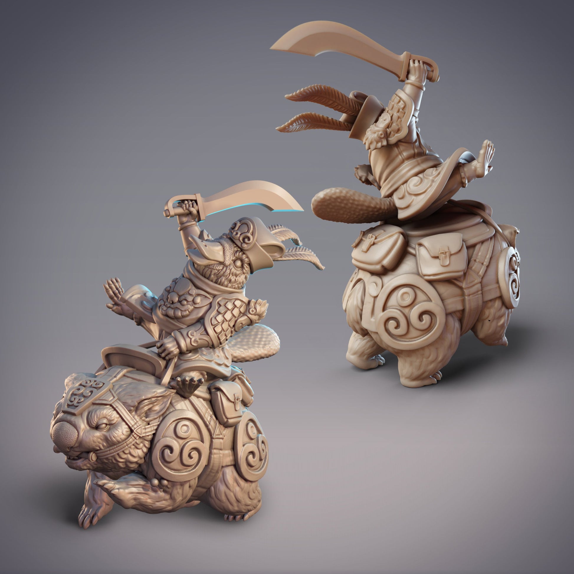 Boonbaburra Cavalry Shenbar, Platypus General - CobraMode | Miniature | Wargaming | Roleplaying Games | 32mm