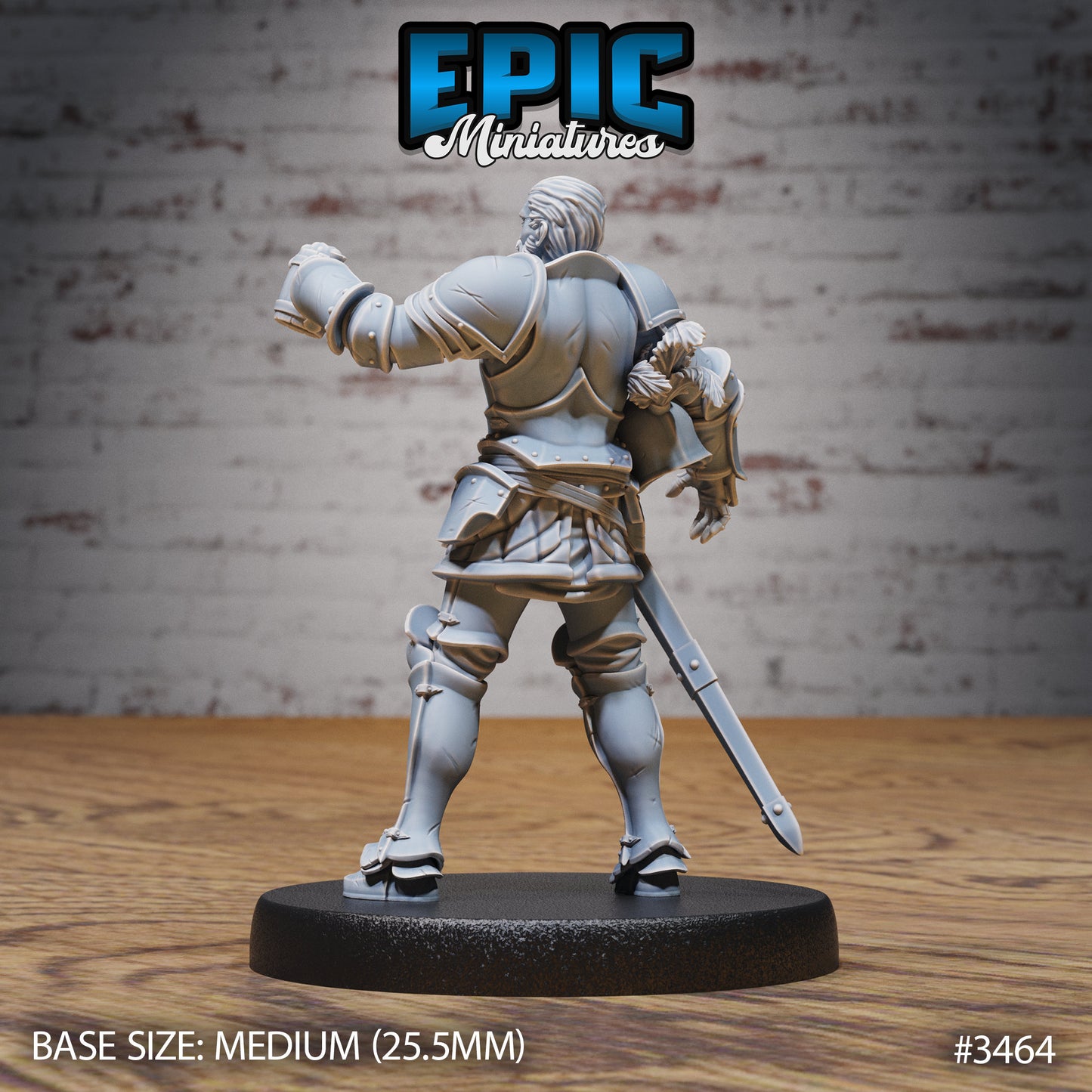Knight Sit Tristan - Epic Miniatures | Ninth Age | 32mm | Chivalry Garden | Fighter | General | Captain | Commander
