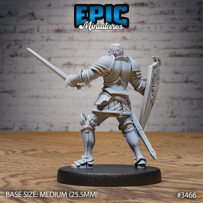 Knight Sit Tristan - Epic Miniatures | Ninth Age | 32mm | Chivalry Garden | Fighter | General | Captain | Commander