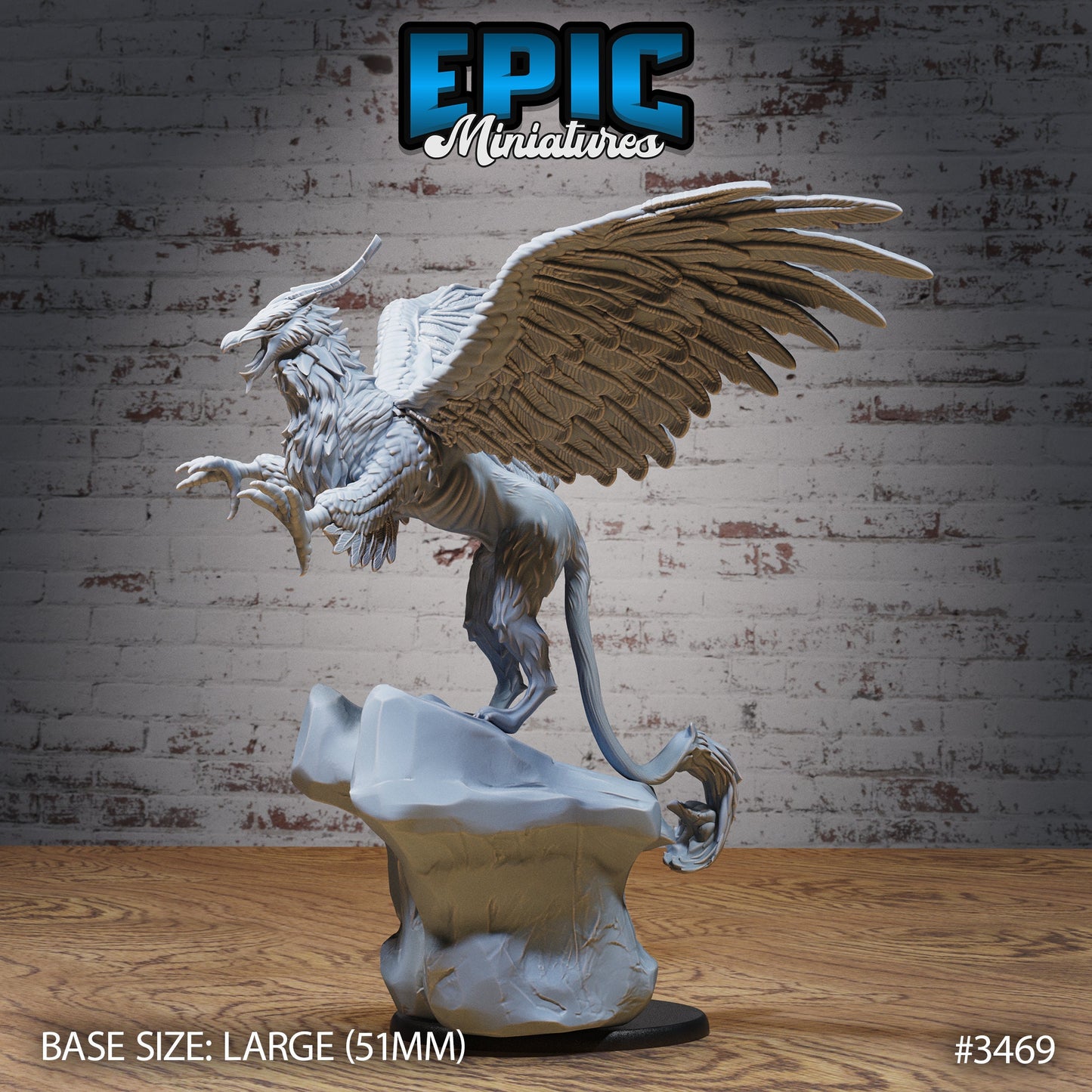 Longbeak Griffin - Epic Miniatures | Ninth Age | 32mm | Chivalry Garden | Giant Bird | Flying | Lion