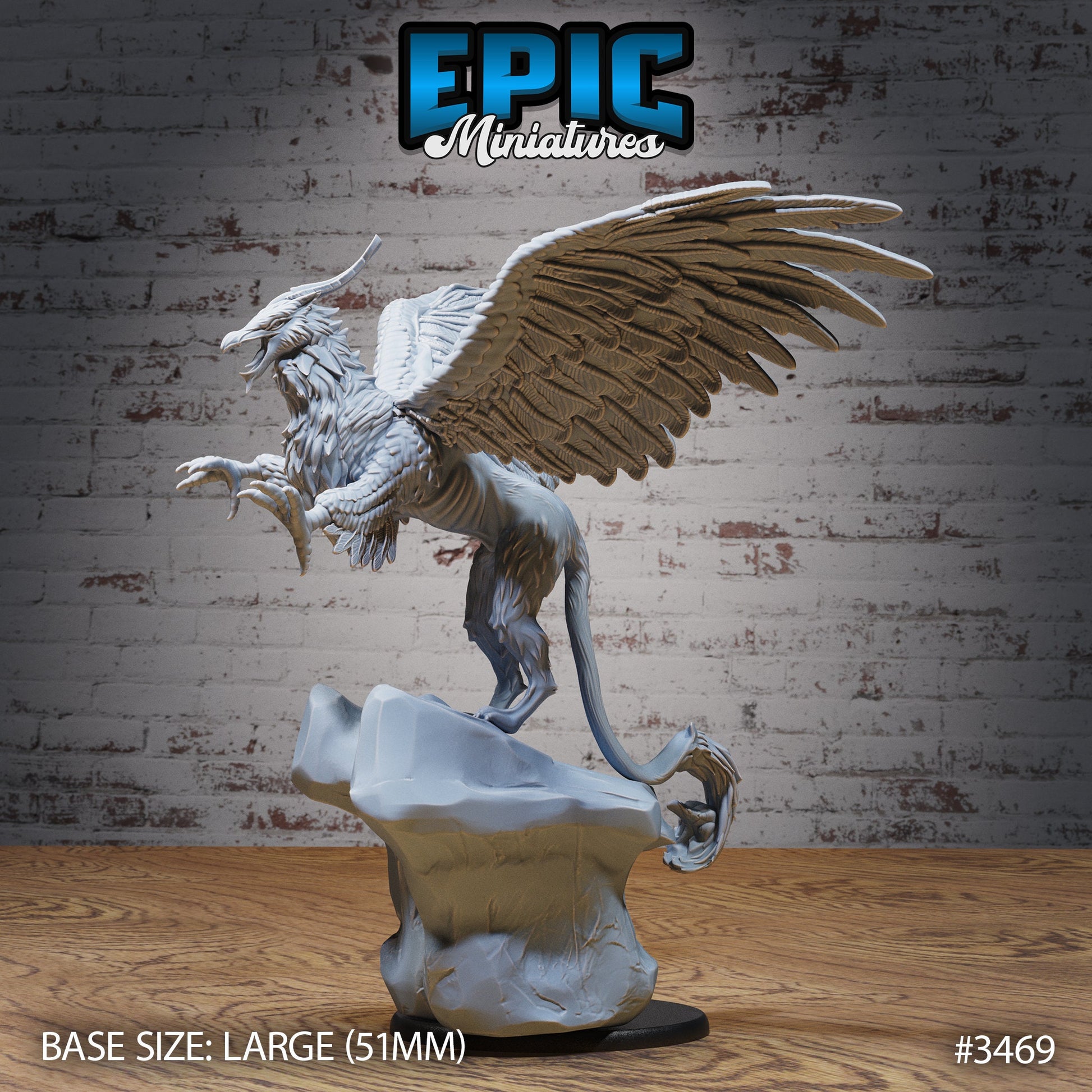 Longbeak Griffin - Epic Miniatures | Ninth Age | 32mm | Chivalry Garden | Giant Bird | Flying | Lion