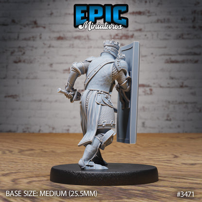 Tower Knight - Epic Miniatures | Ninth Age | 32mm | Chivalry Garden | Cavalry | Fighter | Guard | Royal | King